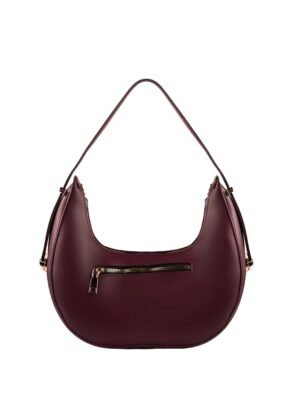 Alice Maroon Leather Shoulder Bag